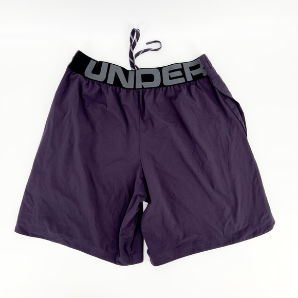 Under Armour Men's Dark Plum Athletic Shorts - Picture 6 of 6